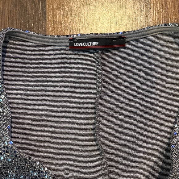 Love Culture Sparkling Silver Sequin Cropped Jacket / Cardigan (small, see ad) - Picture 5 of 14